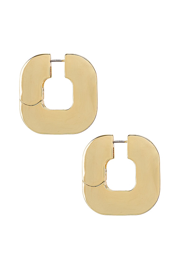 view 2 of 2 BOUCLES D'OREILLES MEGA CUSHION in High Polish Gold