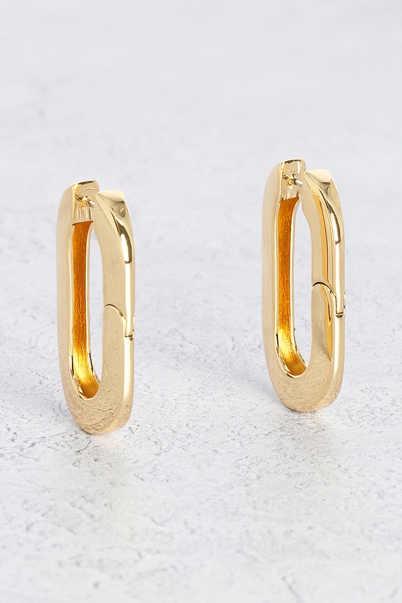 view 2 of 3 Mega U Link Earrings in Gold