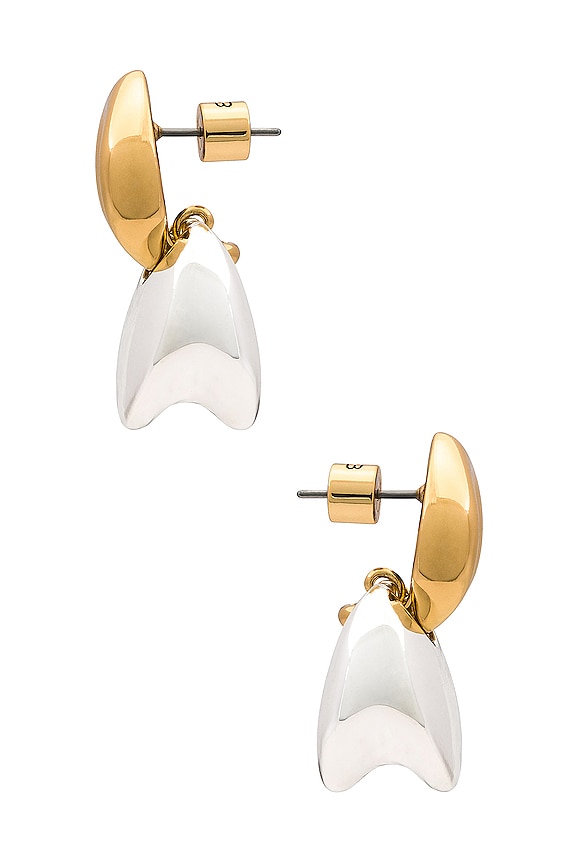 view 2 of 2 PENDIENTES ARLO DROP in Gold & Silver