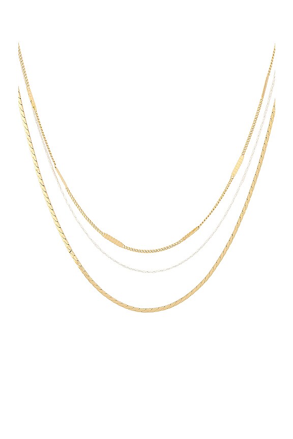view 2 of 2 LIDO TRIPLE STRAND ネックレス in Gold