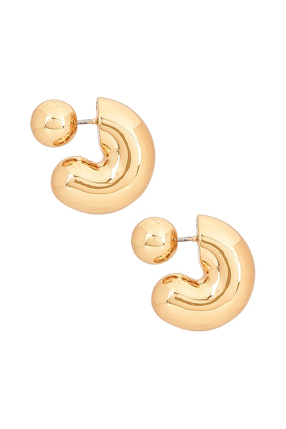 view 2 of 2 Tome Medium Hoop Earrings in Gold