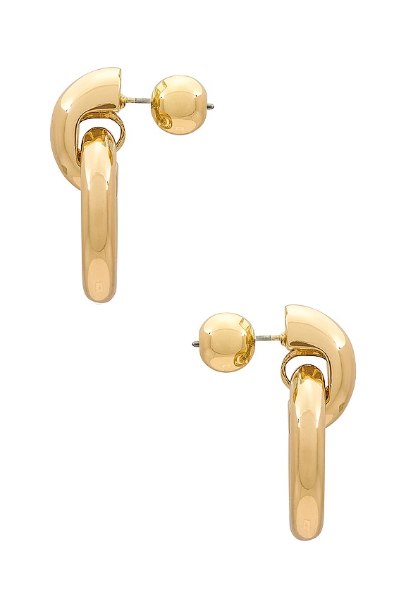 view 2 of 2 PENDIENTES LARGOS in Gold