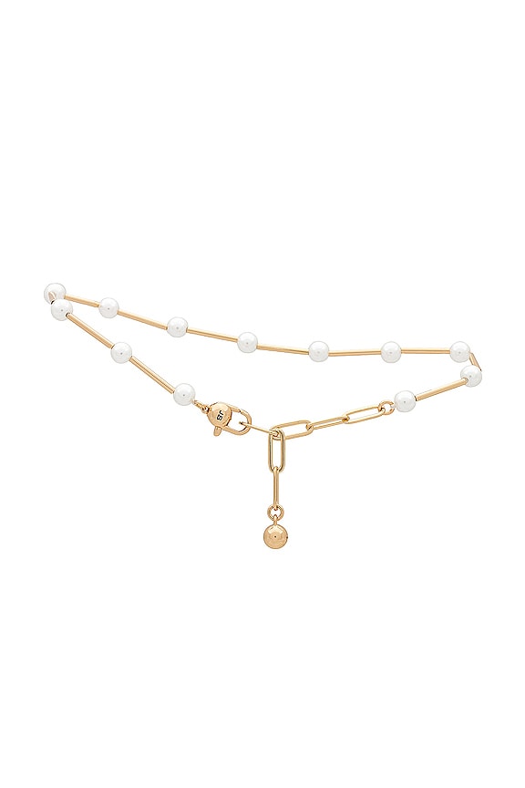 view 2 of 2 PULSERA PEARL & CHAIN in Gold