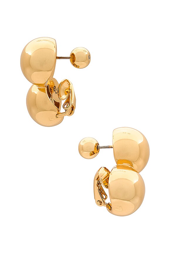 view 2 of 2 PENDIENTES ESCALADORES LYRA in Gold