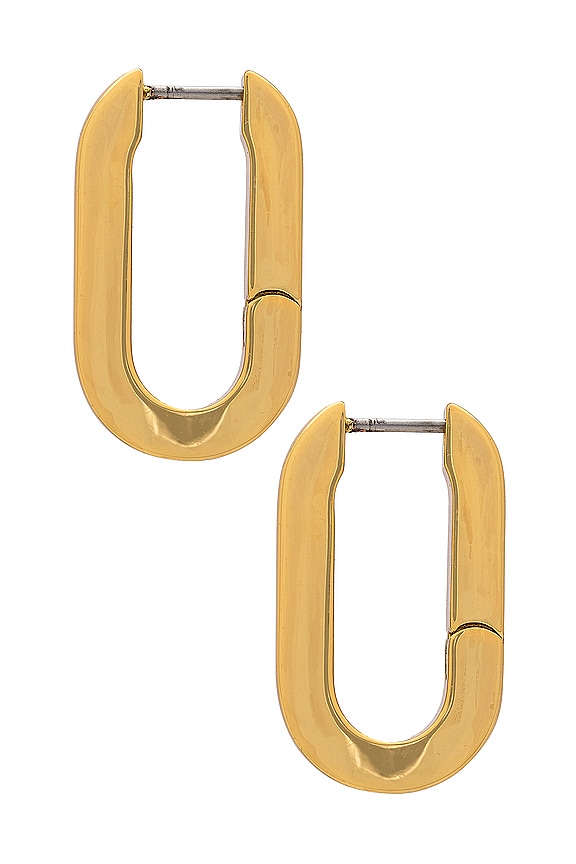 view 2 of 3 U-link Earring in High Polish Gold