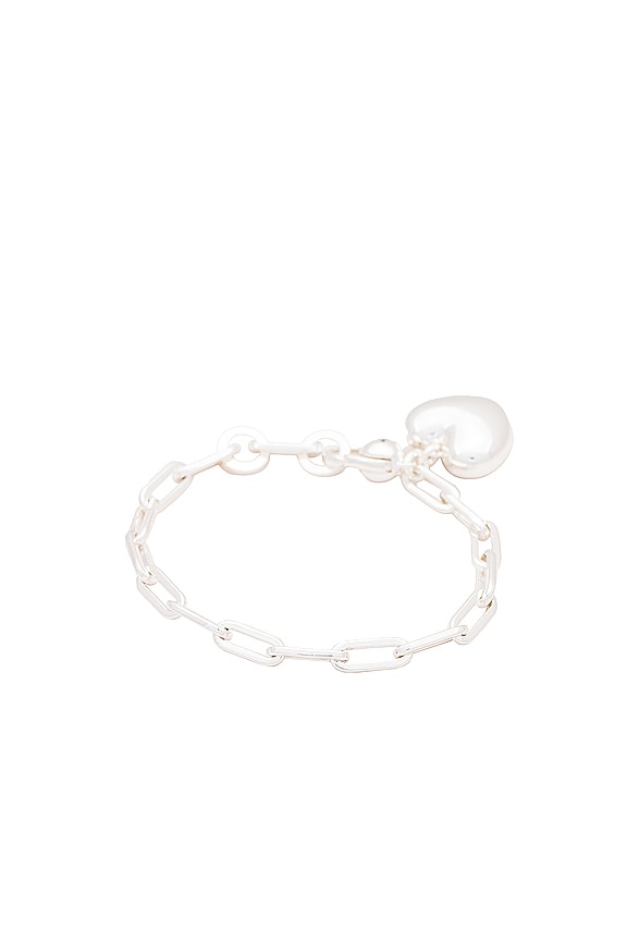 view 2 of 2 Puffy Heart Bracelet in Silver