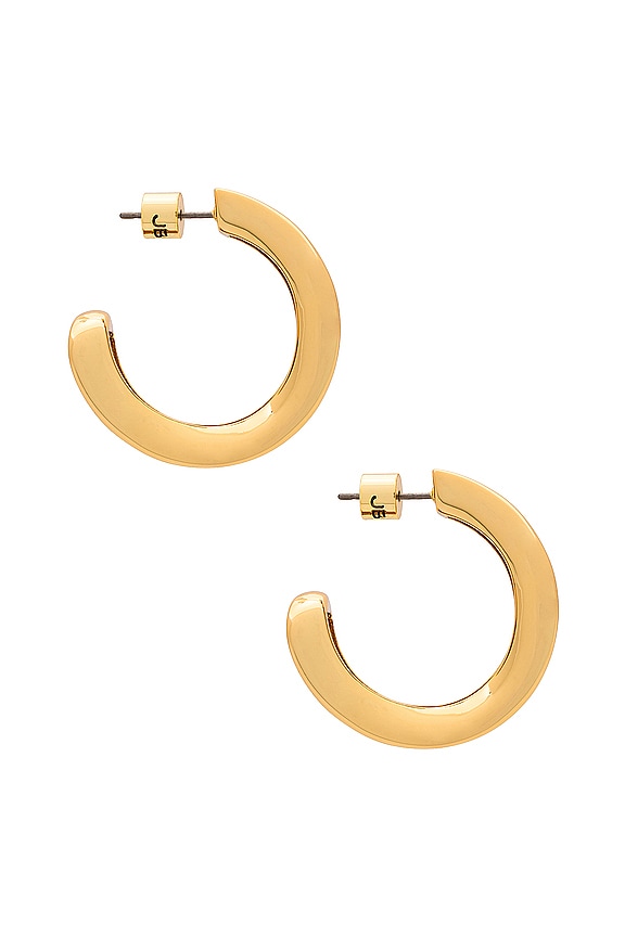 view 2 of 3 Doune Hoop Earring in High Polish Gold