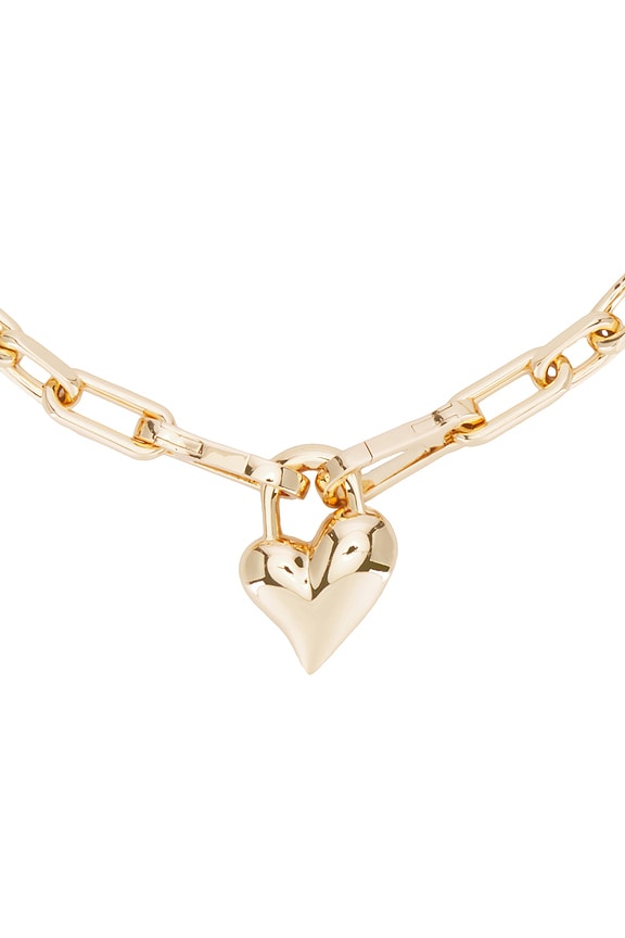 view 2 of 2 Padlock Heart Pendant Necklace in Gold
