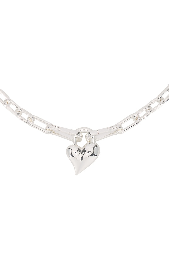 view 2 of 2 HEART PADLOCK 목걸이 in Silver