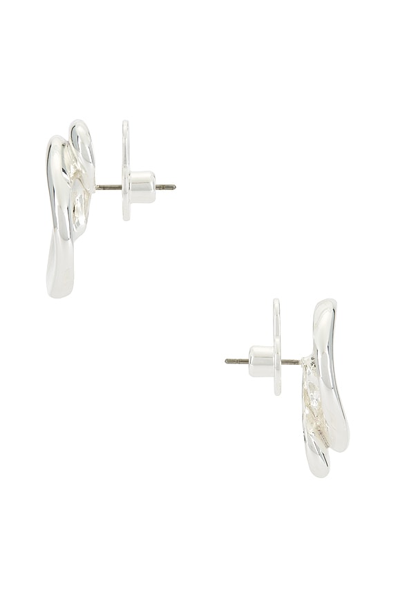 view 2 of 2 Rio Button Earrings in Silver