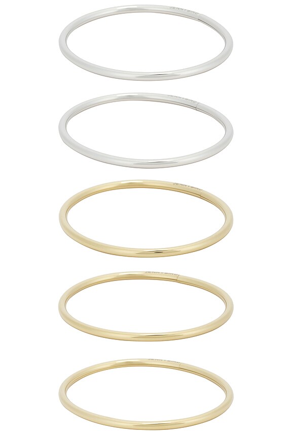 view 2 of 3 Dane Bangle 5-Pack Set in Two-Tone