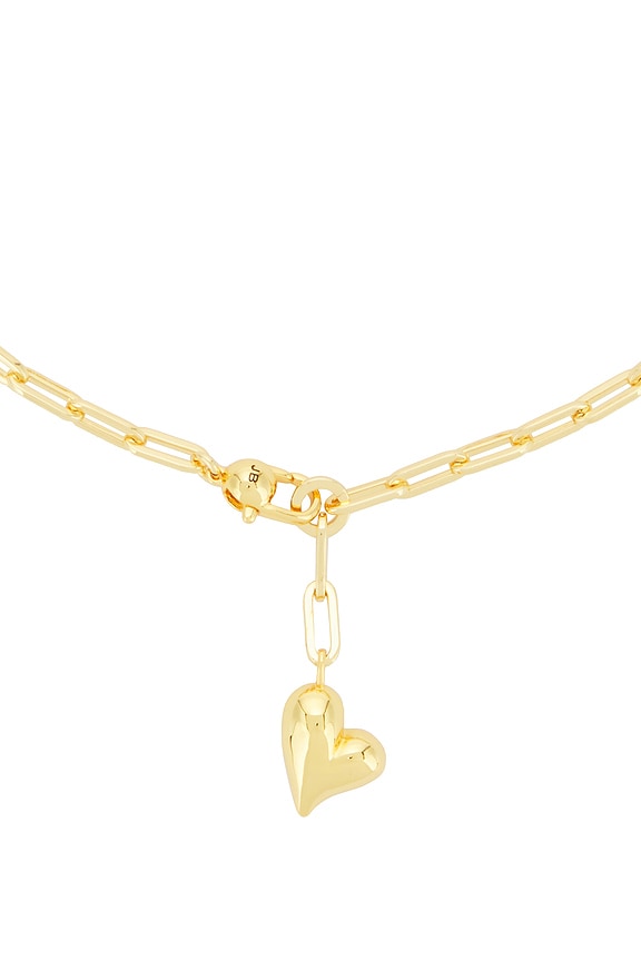 view 2 of 3 Puffy Heart Necklace in Gold