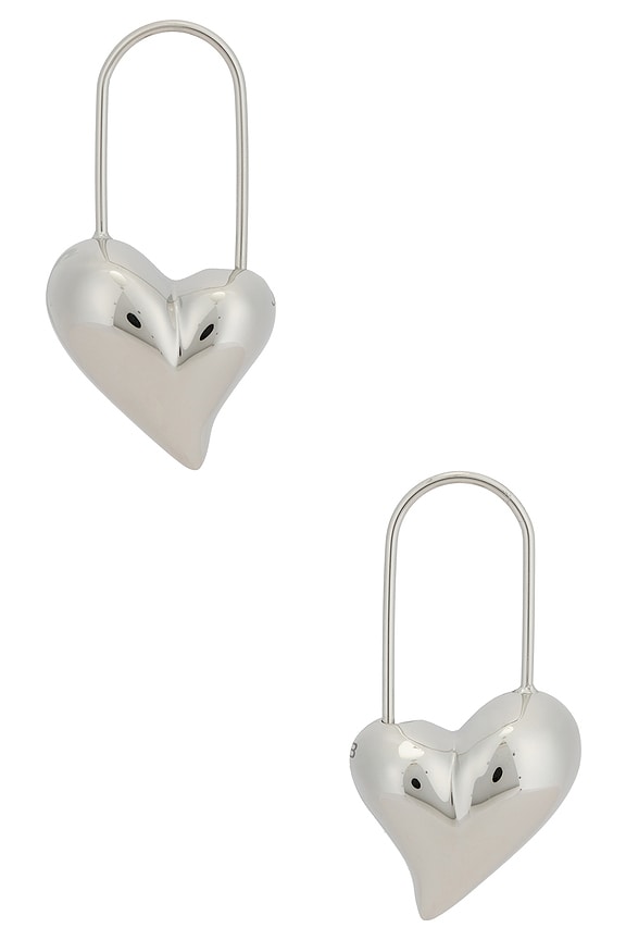 view 2 of 3 PENDIENTES LARGOS CELESTE in Platinum