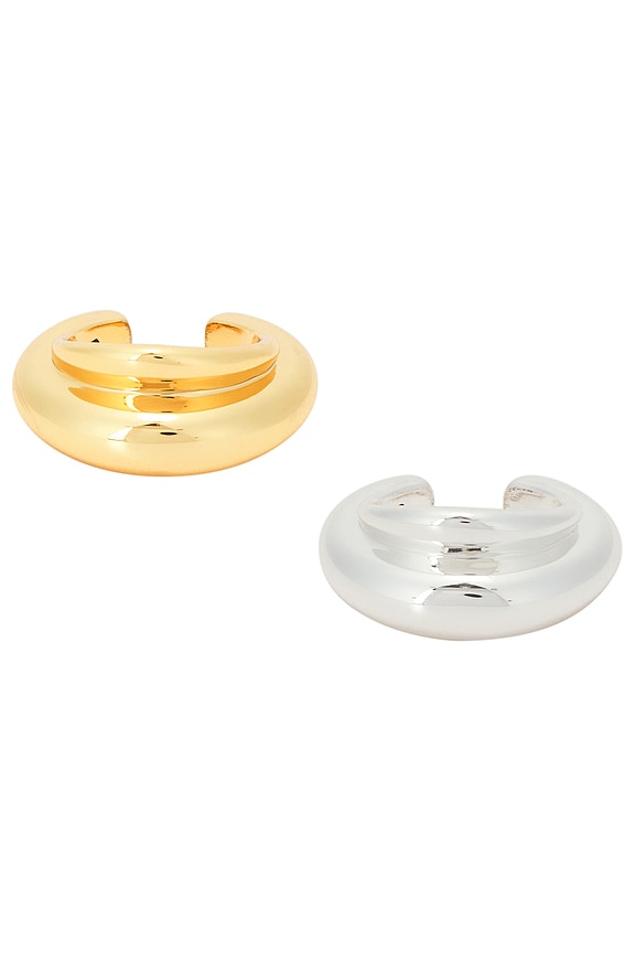 view 2 of 3 Leona Ear Cuff Set in Two Tone