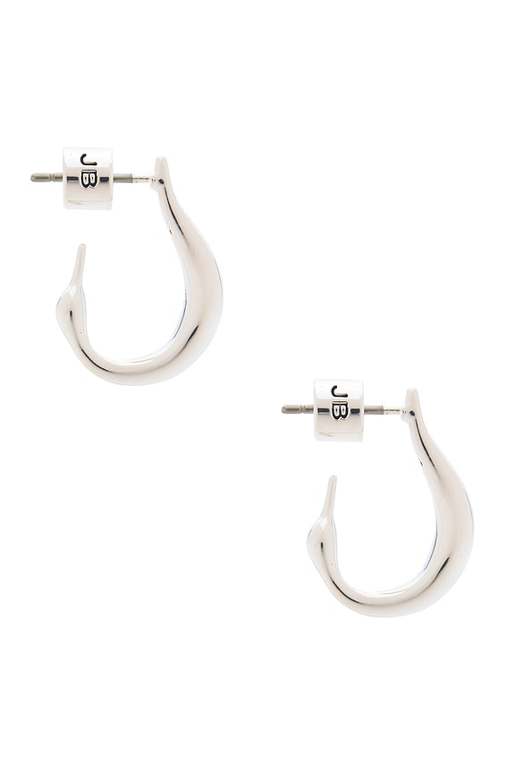 view 2 of 3 Mini Colette Hoops in Silver