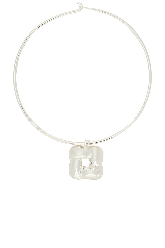 view 1 of 2 Woven Square Collar Necklace in High Polish Silver