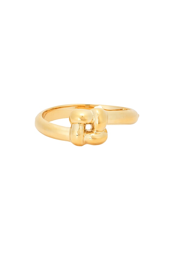 view 2 of 3 Woven Square Bangle in High Polish Gold