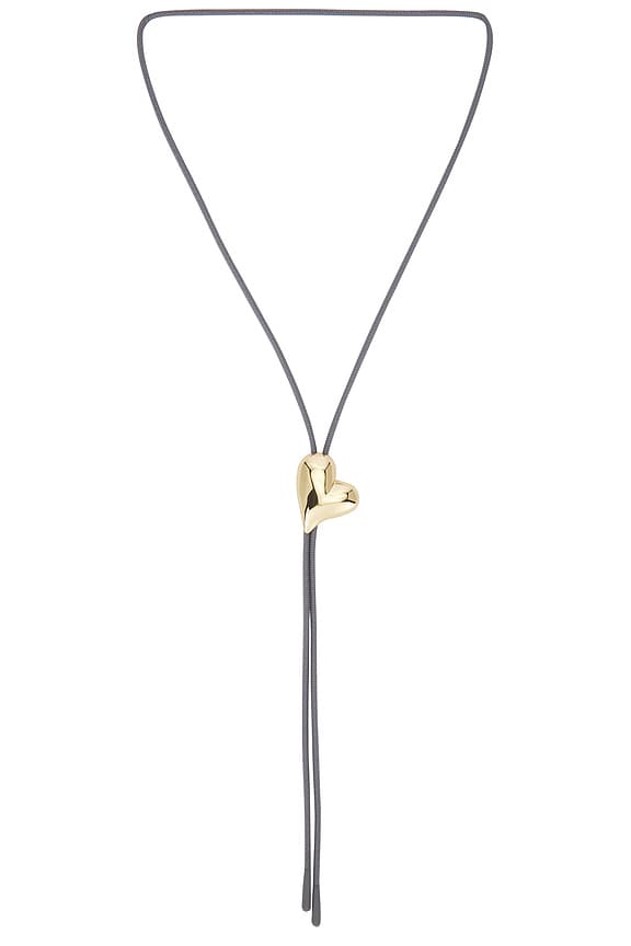 view 1 of 3 Art Heart Bolo Tie Necklace in Gold