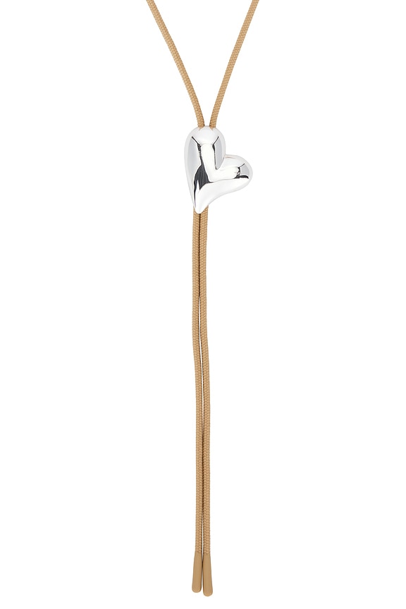 view 2 of 3 Art Heart Bolo Tie Necklace in Silver