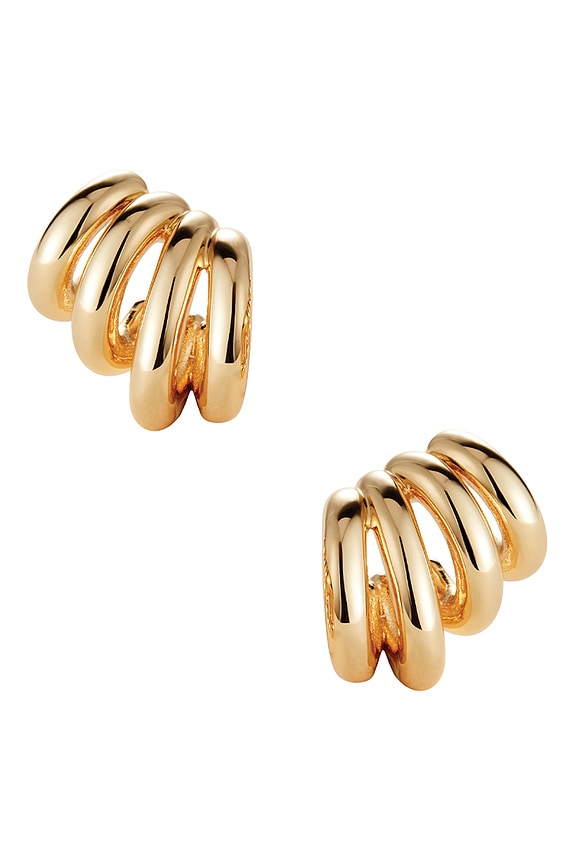 view 1 of 4 MONROE フープイヤリング in High Polish Gold