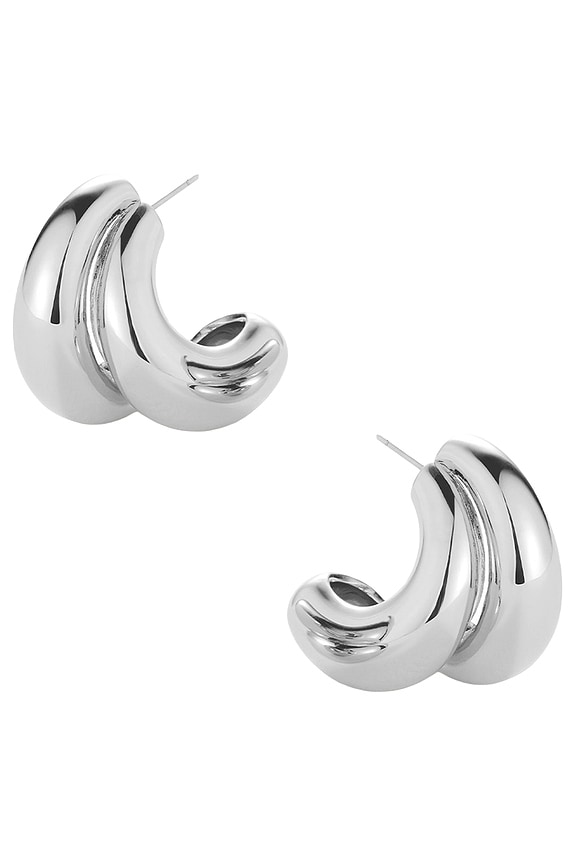 view 1 of 2 PENDIENTES DE ARO ORLA in Silver