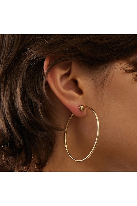 view 2 of 2 PENDIENTES DE ARO ICON in Gold