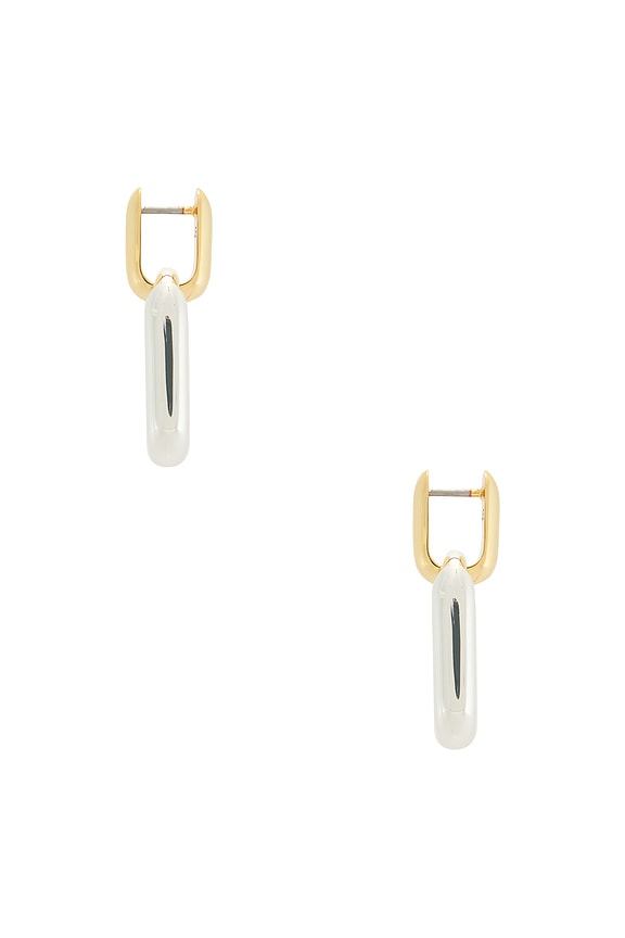 view 2 of 3 BOUCLES D'OREILLES PENDANTES PUFFY in Two Tone