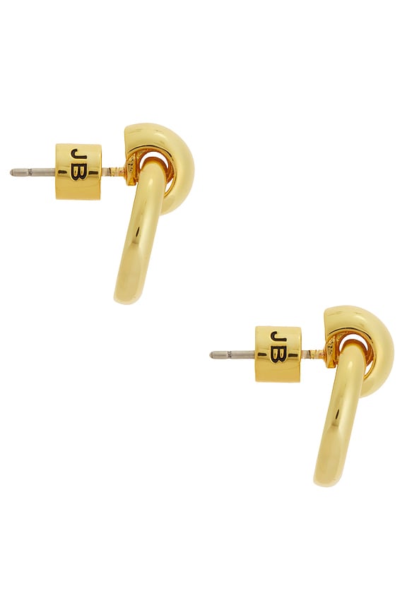 view 2 of 2 PENDIENTES MINI PUFFY in Gold