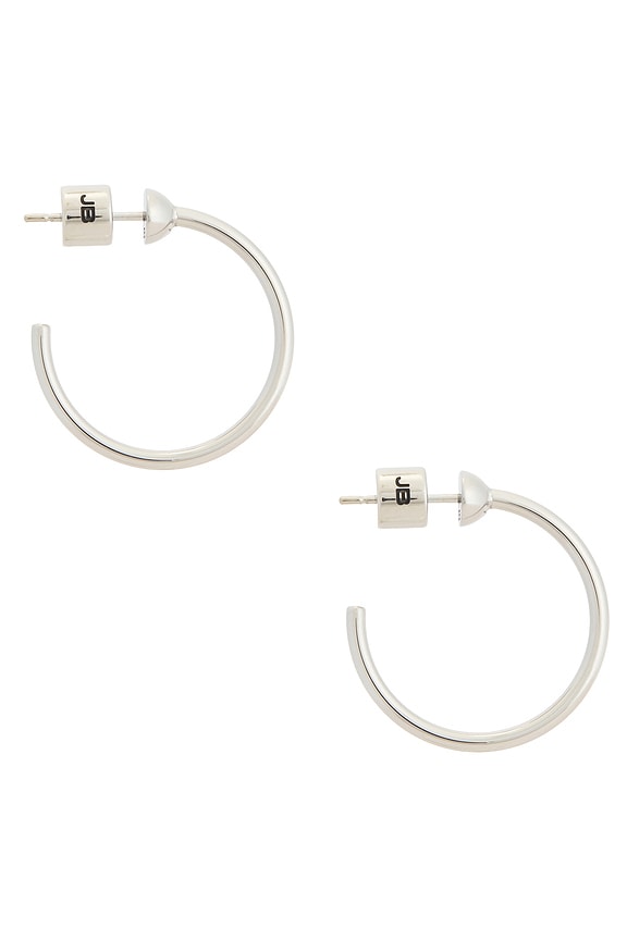 view 2 of 3 Mini Icon Hoops Earring in Platinum 
