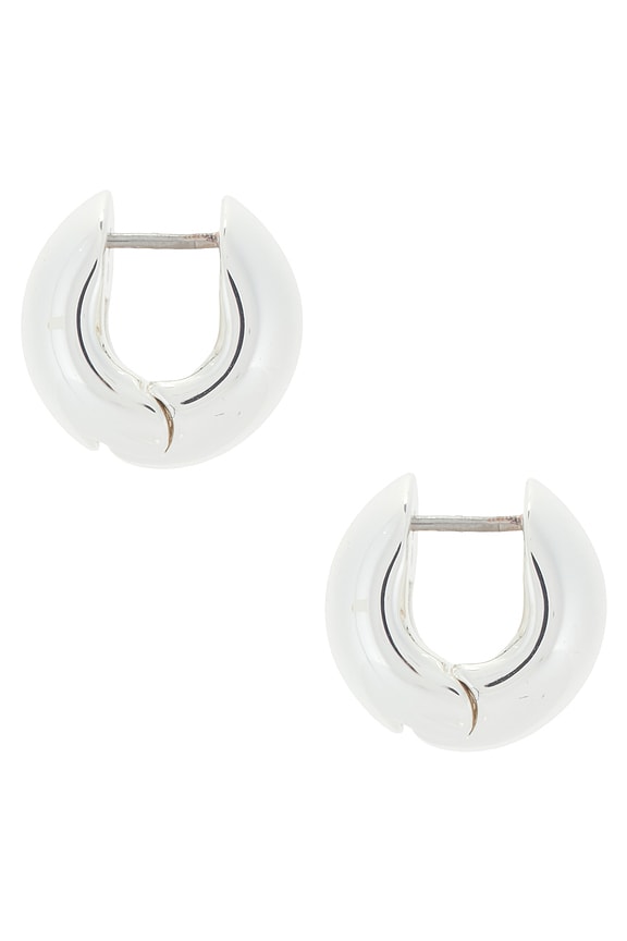 view 2 of 3 Mini Gemma Hoops in Silver