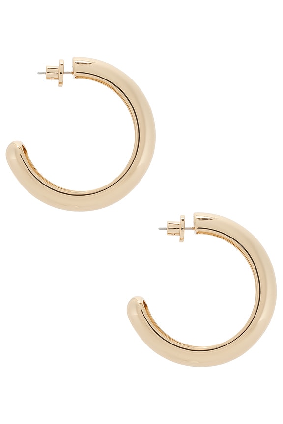 view 2 of 3 Large Gia Hoops in Gold