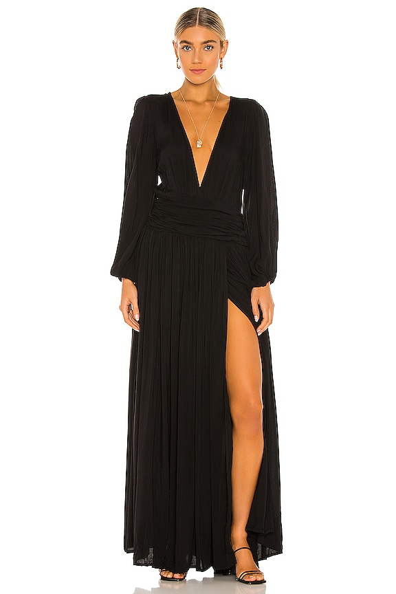 Jen's Pirate Booty Rayon Lapis Maxi Dress in Black | REVOLVE