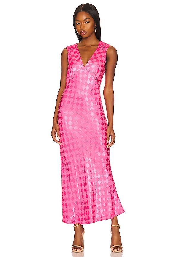 view 1 of 3 МАКСИ ПЛАТЬЕ WAVECREST in Hot Pink