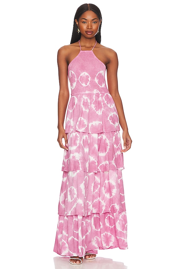 view 1 of 3 Chantria Maxi Dress in Dried Roses Spiral Tie-dye