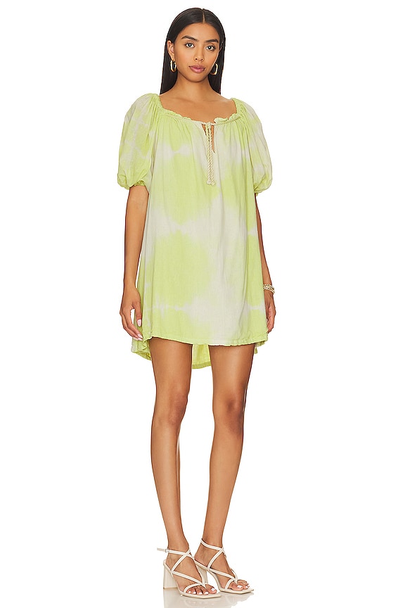 view 2 of 3 MINIVESTIDO JARDIN in Neon Green Shibori