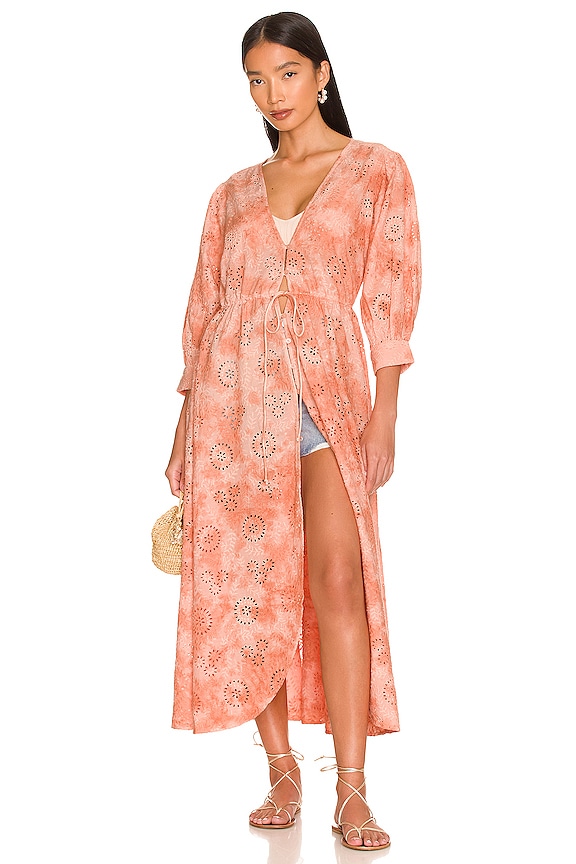 view 2 of 4 Ashbury Swirl Maiden Robe in Asbury Swirl Apricot