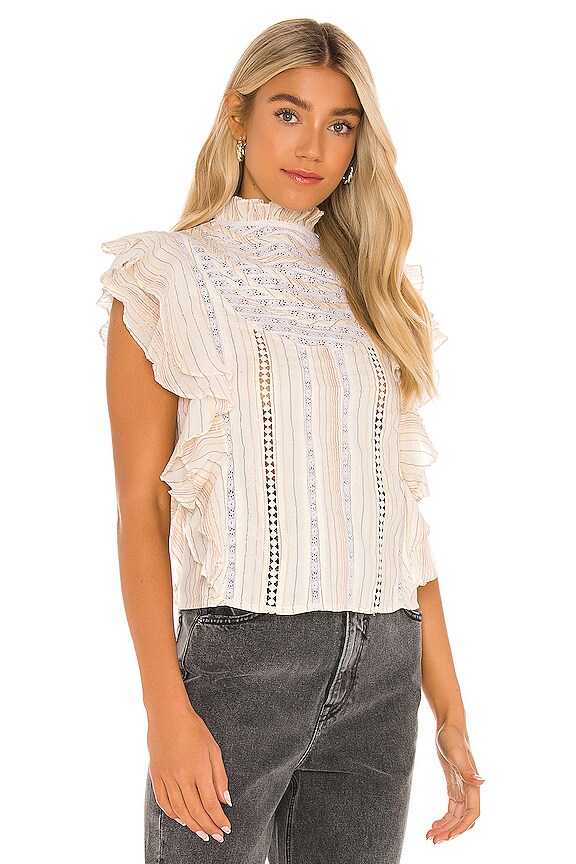 view 2 of 5 La Boheme Blouse in Sunset Cloud