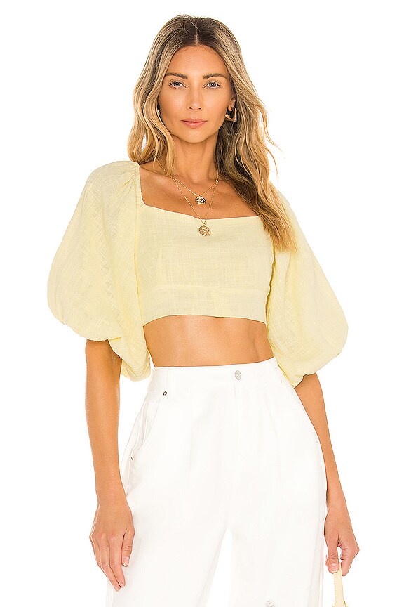 view 2 of 4 Cali Coast Paia Crop Top in Banana