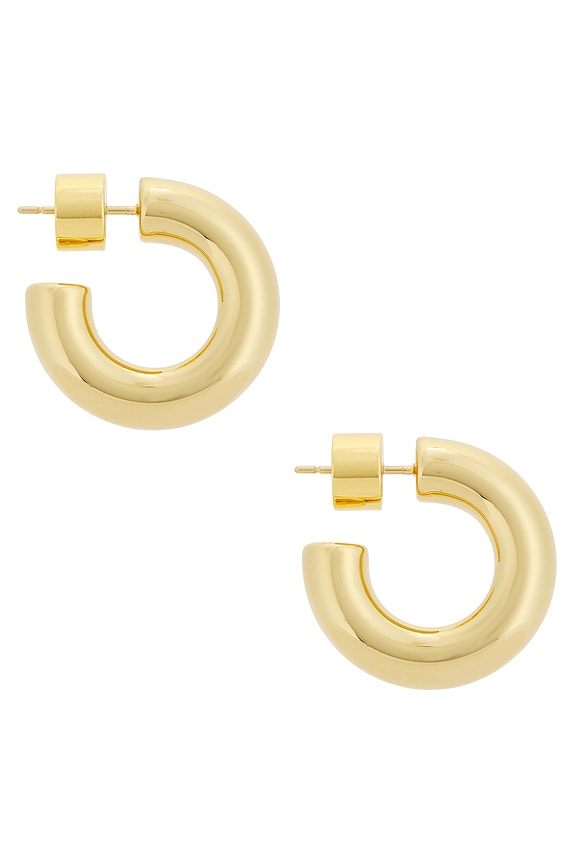 view 2 of 3 Samira Micro Huggies in Yellow Gold