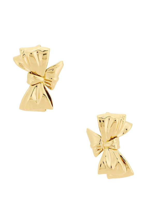 view 1 of 2 Small Bow Earrings in Yellow Gold
