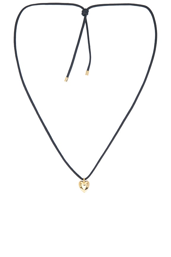 view 1 of 3 Puffy Heart Adjustable Choker Necklace in Yellow Gold