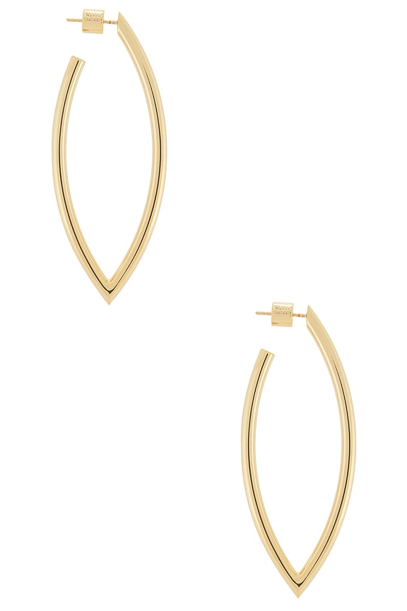 view 2 of 4 BOUCLES D'OREILLES FEATHER HOOP in Gold