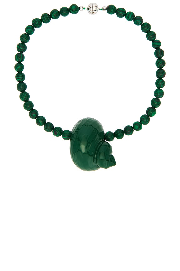 view 1 of 3 COLLIER PENDENTIF À PERLES MYKONOS in Green