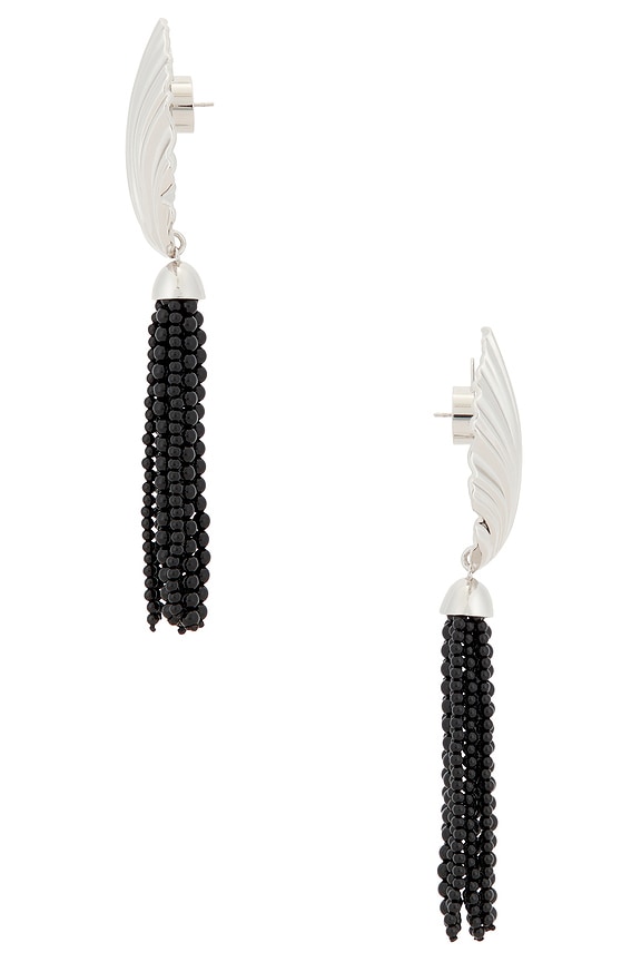 view 2 of 2 Aria Earrings in Silver & Black