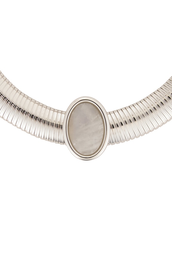view 2 of 4 Opyum Necklace in Silver & White