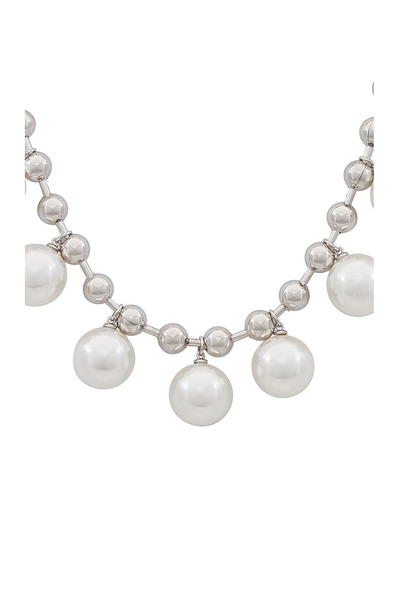 view 2 of 2 COLGANTES BELLATRIX in Silver & Pearl