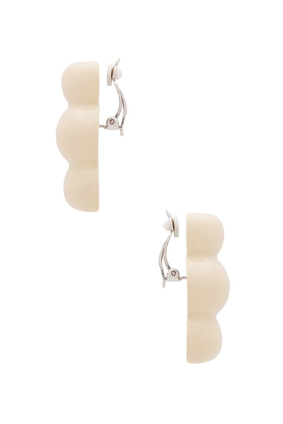 view 2 of 2 Barrel Earrings in White