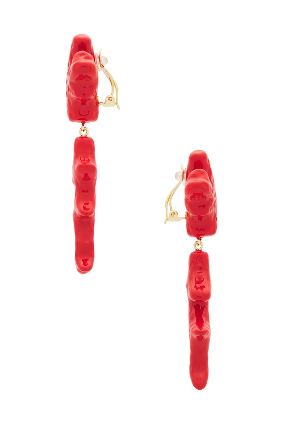 view 2 of 3 BOUCLES D'OREILLES CORAL in Orange