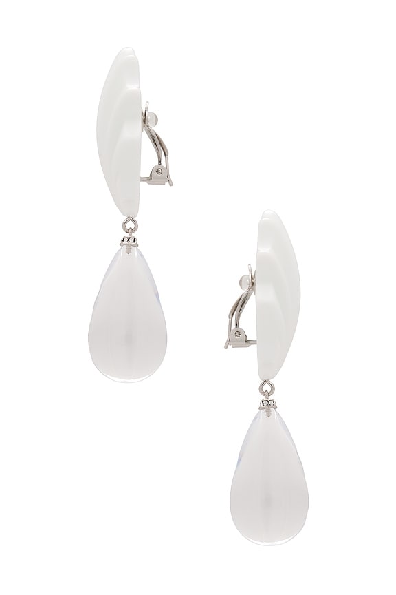 view 2 of 2 PENDIENTES ISOLA BELLA in White & Clear