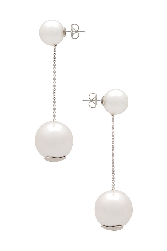 view 2 of 2 Pearl Drop Earrings in Pearl